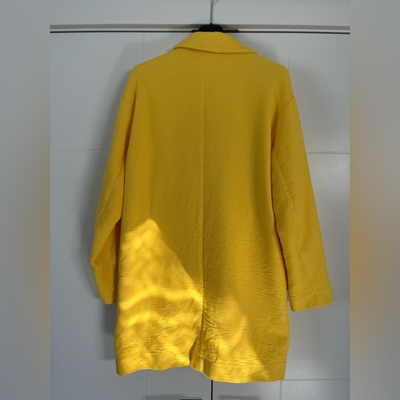 Suzy Shier/ Spring Yellow/ Button up coat/ Oversized/ Trench/ Blazer/ Size US M - Picture 4 of 13